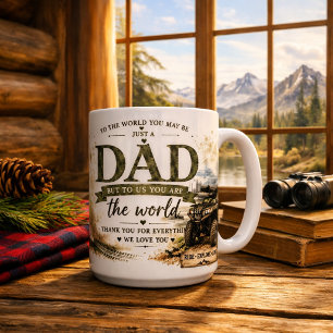 Mountain Memories: A Heartfelt Tribute to the Dad  Coffee Mug