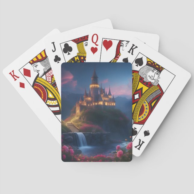 Mountain Midnight Castle Four Playing Cards (Back)