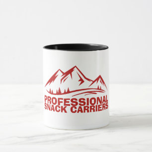 Mountain Minimal Outdoor Design hiking red Mug