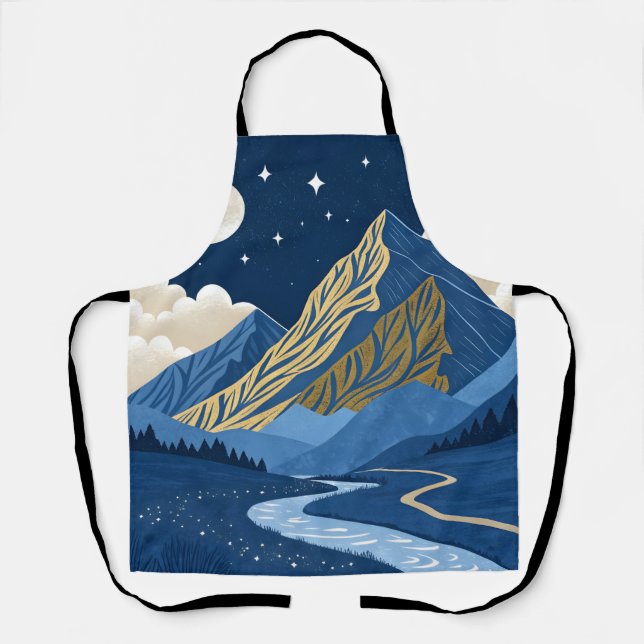 Mountain Moon Light Apron (Front)