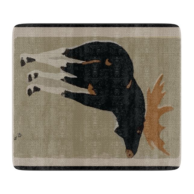 Mountain Moose Art Cutting Board (Front)