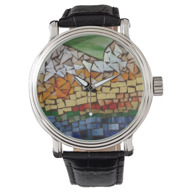 Mountain Mosaic Watch by Willowcatdesigns (Front)