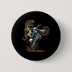 Mountain Motor Biking Dinosaur Motorcycle Sports L 2 Inch Round Button