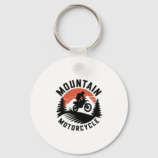 Mountain Motorcycle Keychain (Front)