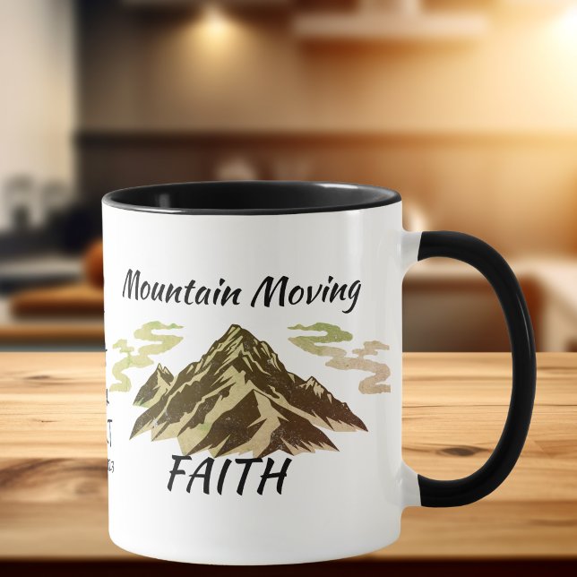  Mountain Moving Brown Bible Verse Personalize Mug (Creator Uploaded)