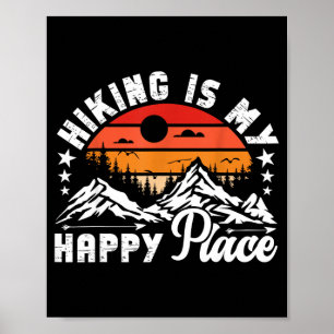 Mountain nature camping outdoor forest wildlife poster