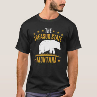 Mountain Nature Home The Treasur State Montana T-Shirt