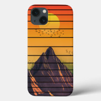 MOUNTAIN NATURE VINTAGE SUNSET SCENERY