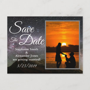 Mountain Night Save The Date Announcement Postcard