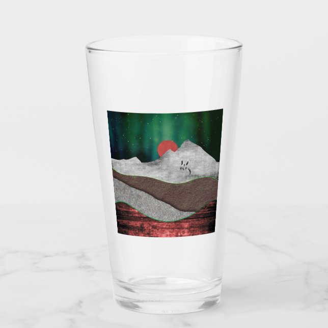 Mountain Northern Lights Glass (Front)