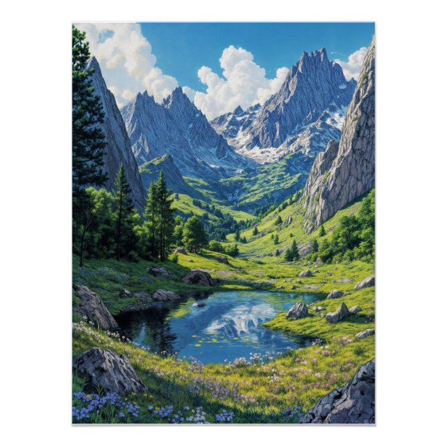 Mountain Oasis Poster (Front)