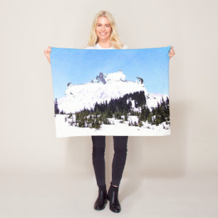 Mountain of Goats Fleece Blanket