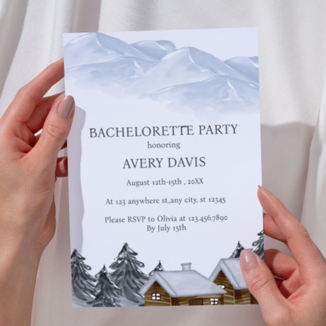 Mountain or Cabin or Camp Bachelorette Weekend  Invitation (Creator Uploaded)