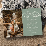 Mountain Outdoor Sage Green Wedding Save The Date Magnetic Invitation<br><div class="desc">Sage Green Mountain Pine Tree Minimalist Outdoor Wedding Save the Date Magnetic Card. Celebrate your special day with this elegant and beautiful wedding invitation design to beautify your special occasion. All the texts are pre-arranged for you to personalize easily and quickly with your own details.</div>