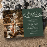 Mountain Outdoor Sage Green Wedding Save The Date Magnetic Invitation<br><div class="desc">Sage Green Mountain Pine Tree Minimalist Outdoor Wedding Save the Date Magnetic Card. Celebrate your special day with this elegant and beautiful wedding invitation design to beautify your special occasion. All the texts are pre-arranged for you to personalize easily and quickly with your own details.</div>