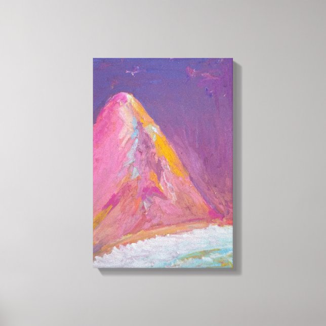 Mountain Painting - Oil Pastel  Canvas Print (Front)