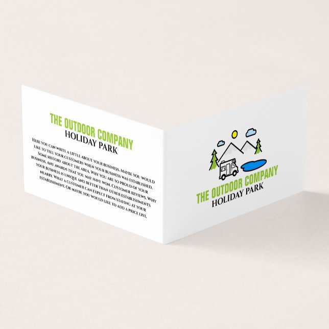 Mountain Park, Holiday Park Detailed Business Card (Outside)