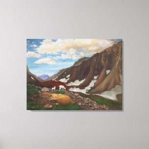 Mountain Pass in the Far North: Canvas Uncropped Print