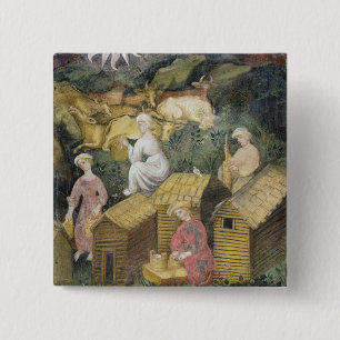 Mountain pastures 2 inch square button
