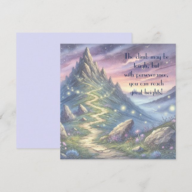 Mountain Path & Quote  Card (Front/Back)