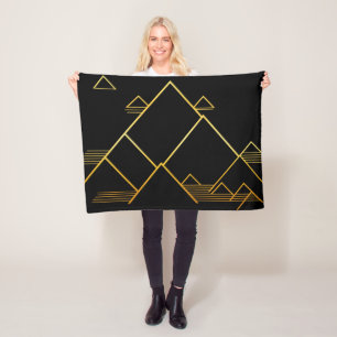 Mountain Peak Minimalism Fleece Blanket