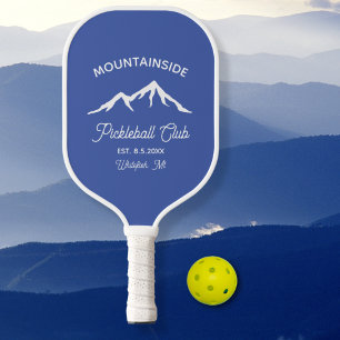 Mountain Peak, Pickleball Court Custom Text Pickleball Paddle