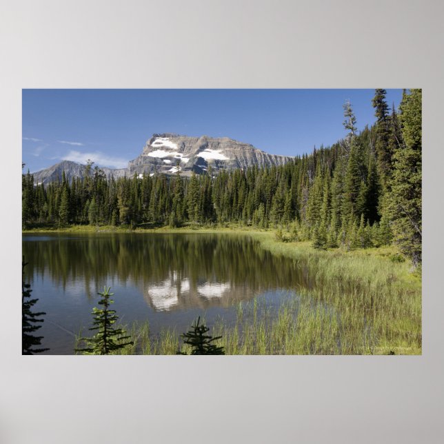 Mountain Peak Reflected In A Lake Poster (Front)