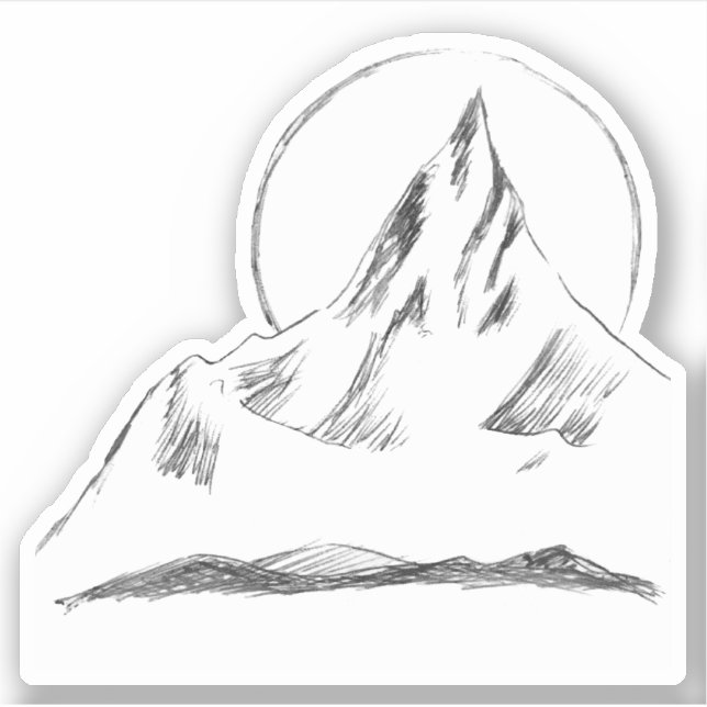 Mountain Peaks Sketch (Front)