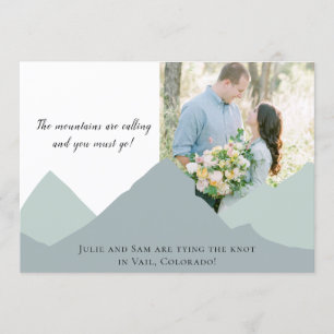 Mountain Photo Save The Date Invitation