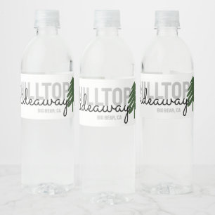 Mountain Pine Cabin Vacation Rental  -  Water Bottle Label