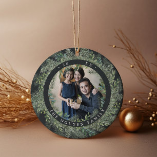 Mountain Pine Personalized Photo Ceramic Ornament