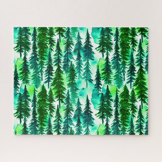 Mountain Pine Tree Forest  Jigsaw Puzzle (Horizontal)