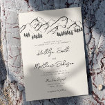 Mountain Pine Tree Minimalist Outdoor Wedding Invitation<br><div class="desc">Mountain Pine Tree Minimalist Outdoor Modern Wedding Invitation Card. Celebrate your special day with this elegant and beautiful wedding invitation card to beautify your special occasion. All the texts are pre-arranged for you to personalize easily and quickly with your own details. If you need further customization or matching items, please...</div>
