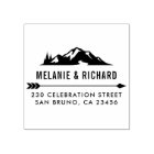 Mountain, Pine Trees & Arrow Custom Return Address