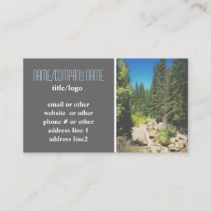 mountain pine trees nature custom business card
