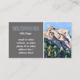 mountain pine trees nature landscape photo business card