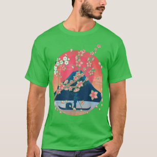 Mountain Pink Flower Japanese Sakura Cherry Blosso T-Shirt