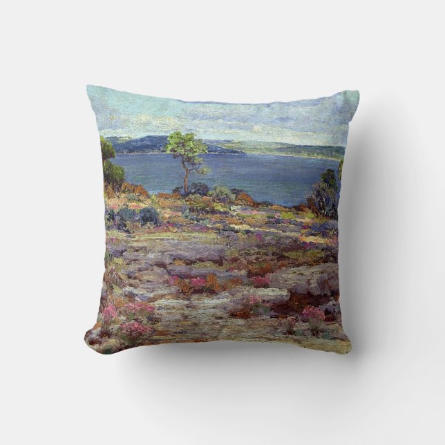 Mountain Pinks in Bloom,  Throw Pillow (Front)