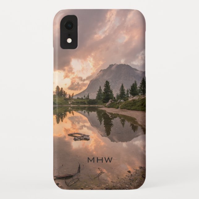 Mountain Pond custom monogram phone cases (Back)