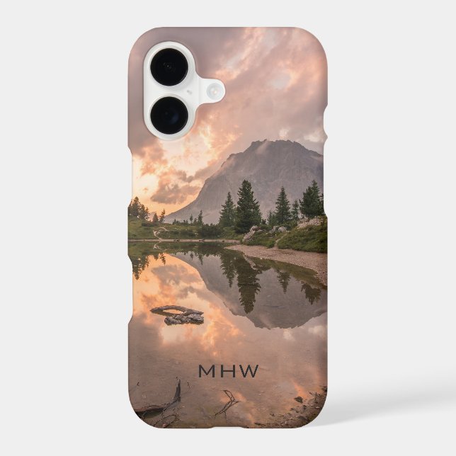 Mountain Pond custom monogram phone cases (Back)