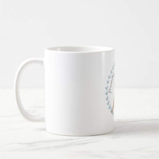 Mountain Quail bird species animal logo Coffee Mug (Left)