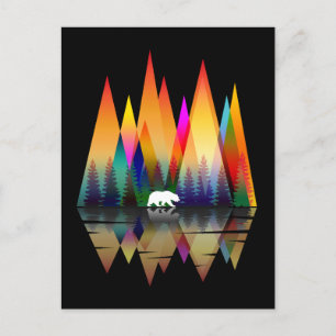 MOUNTAIN RAINBOW BEAR POSTCARD