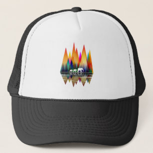 MOUNTAIN RAINBOW ELEPHANT TRUCKER HAT