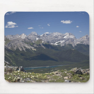 Mountain Range And Lake From On Top Of A Mountain Mouse Pad