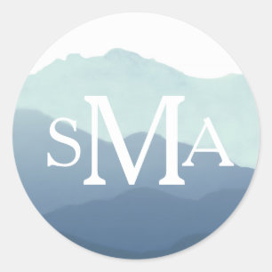 Mountain Range Monogram Envelope Seal
