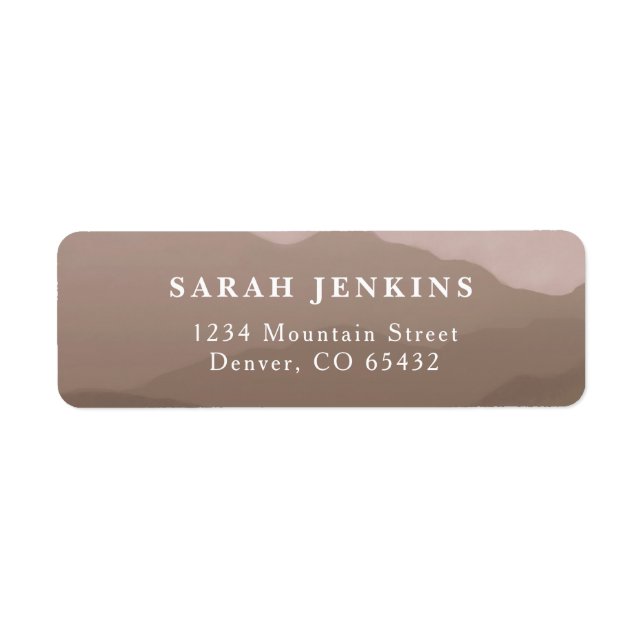 Mountain Range Return Address Labels (Front)