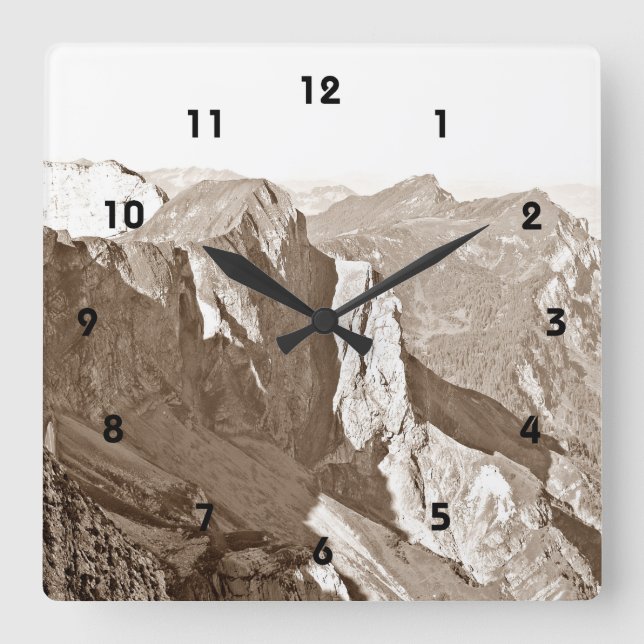 Mountain Range Wall Clock (Front)