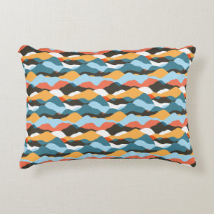 Mountain Range Waves Accent Pillow