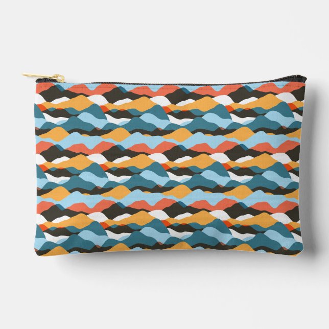 Mountain Range Waves Accessory Pouch (Front)