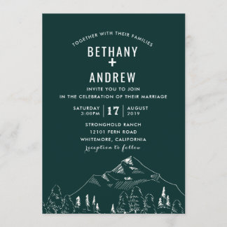 Mountain Range Wedding Invitation